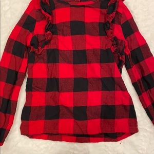 Girls Buffalo plaid shirt
